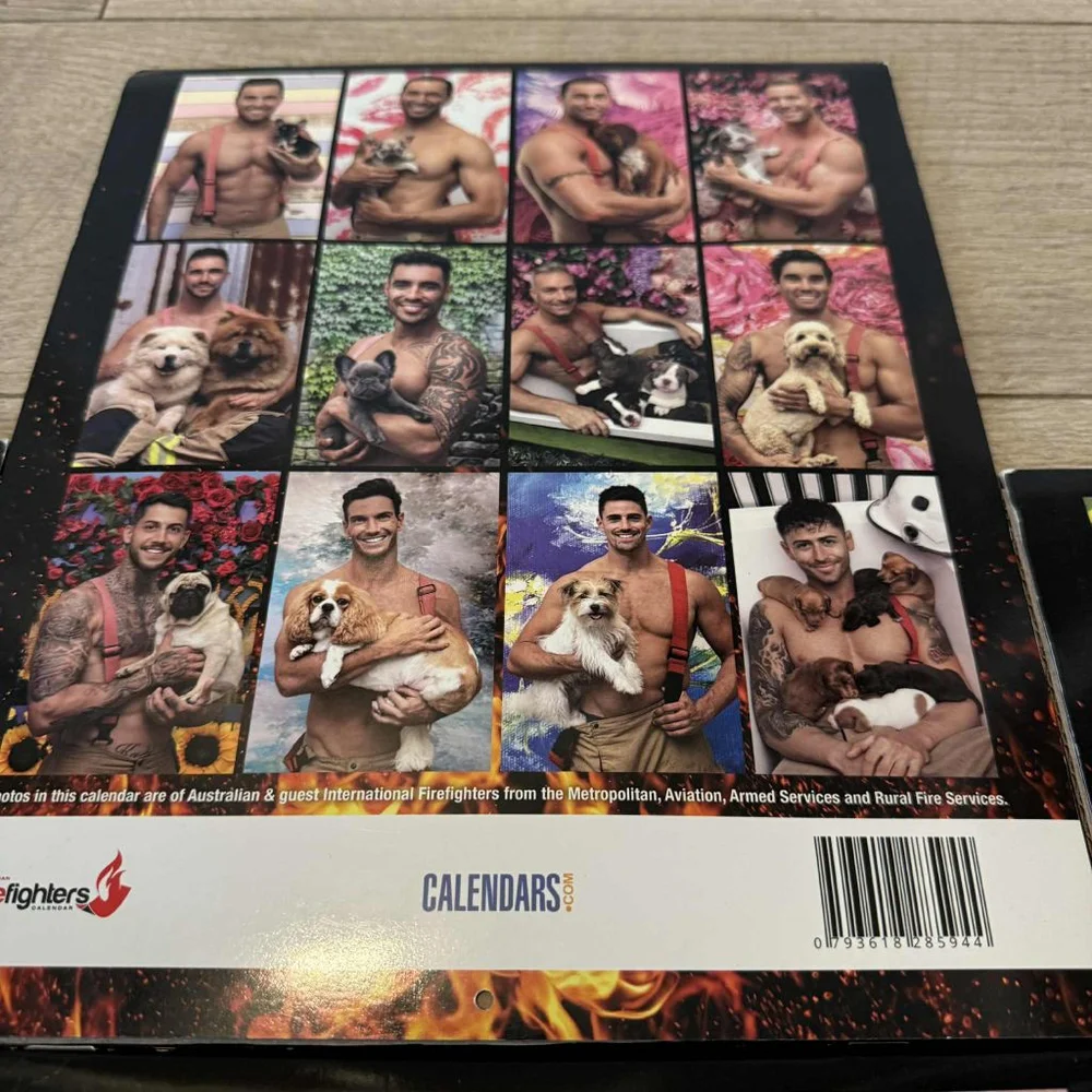 Australian Firefighters 2024 Dog Calendar Multicolor